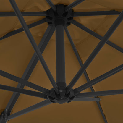 Garden Parasol with Portable Base Taupe