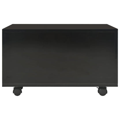 Coffee Table High Gloss Black 60x60x35 cm Engineered Wood