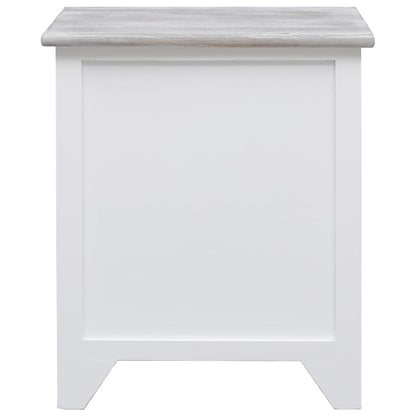Bedside Cabinets 2 pcs White 38x28x45 cm Paulownia Wood