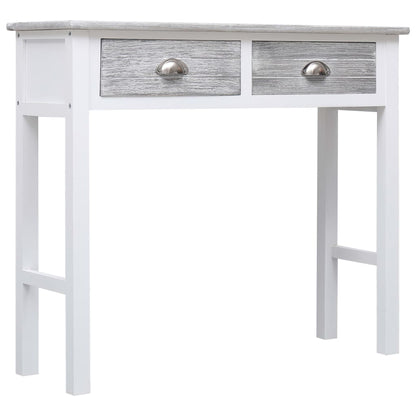 Console Table Grey 90x30x77 cm Wood