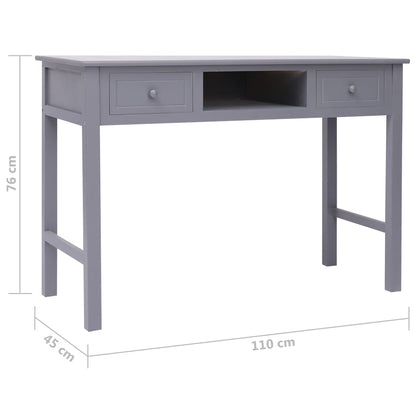 Writing Desk Grey 110x45x76 cm Wood