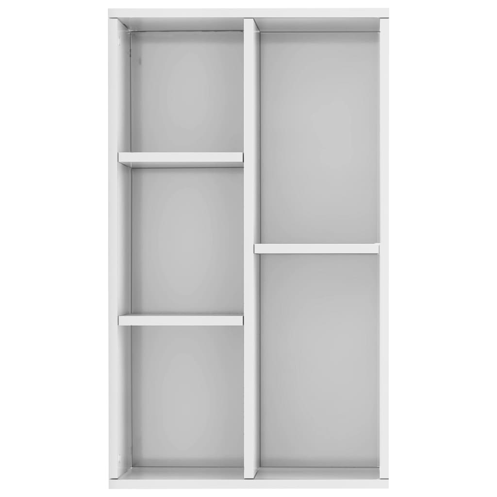 Book Cabinet/Sideboard High Gloss White 50x25x80 cm Engineered Wood