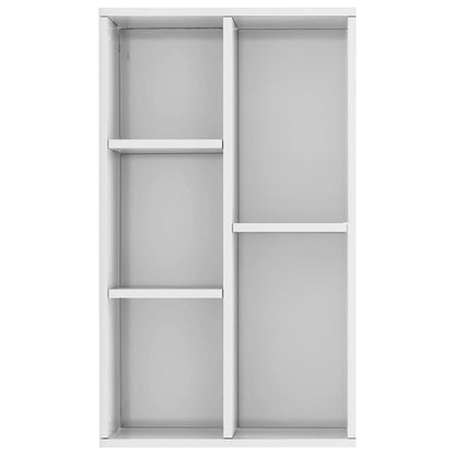 Book Cabinet/Sideboard High Gloss White 50x25x80 cm Engineered Wood