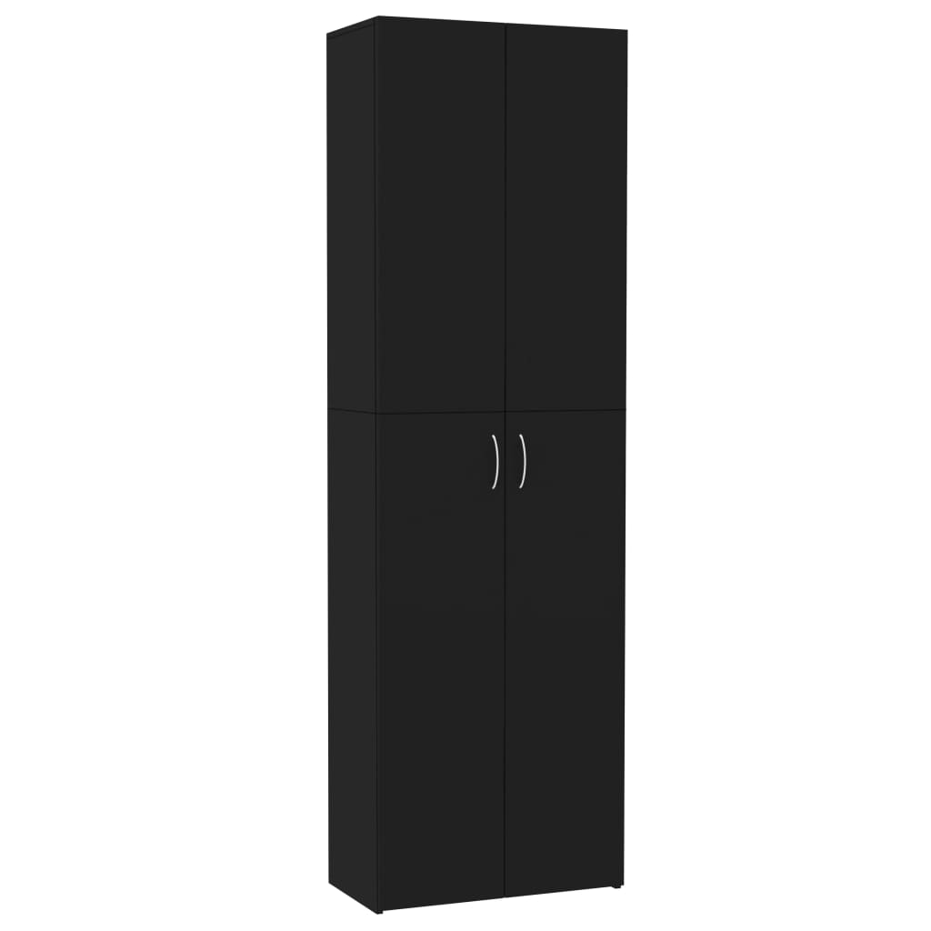 Office Cabinet Black 60x32x190 cm Engineered Wood