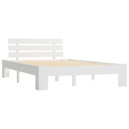 Bed Frame White Solid Pine Wood 140x200 cm