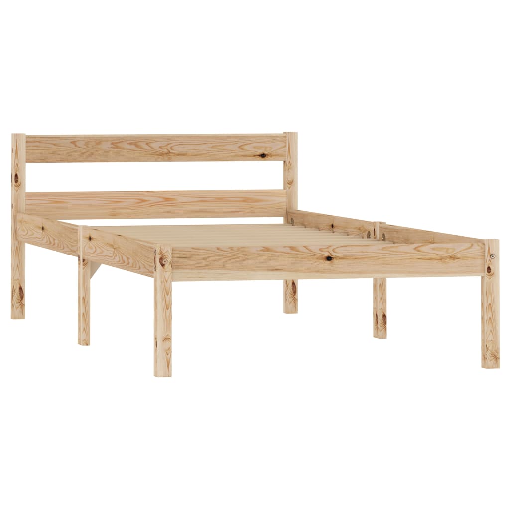 Bed Frame Solid Pine Wood 100x200 cm