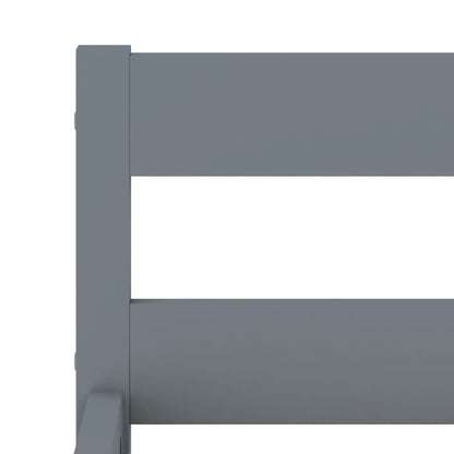 Bed Frame without Mattress Grey Solid Pine Wood 90x200 cm