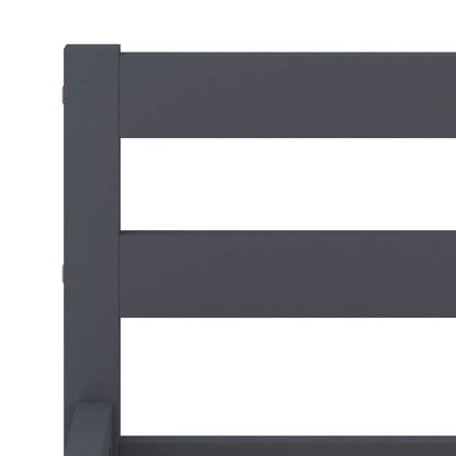 Bed Frame without Mattress Grey Solid Pine Wood 120x200 cm