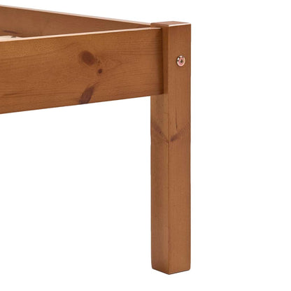 Bed Frame Honey Brown Solid Pine Wood 100x200 cm