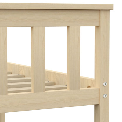 Bed Frame Light Wood Solid Pinewood 100x200 cm