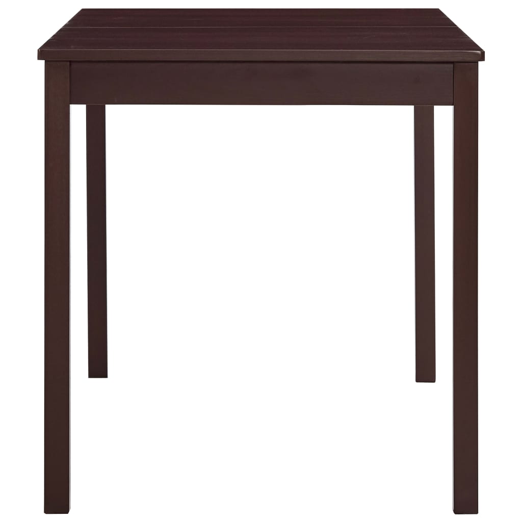 Dining Table Dark Brown 140x70x73 cm Pinewood
