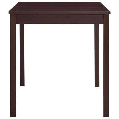 Dining Table Dark Brown 140x70x73 cm Pinewood
