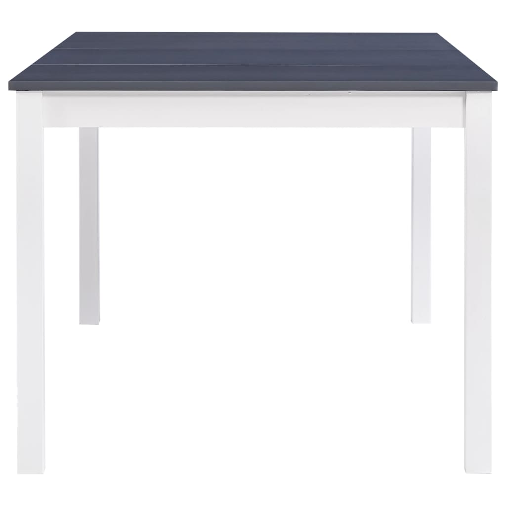 Dining Table White and Grey 180x90x73 cm Pinewood