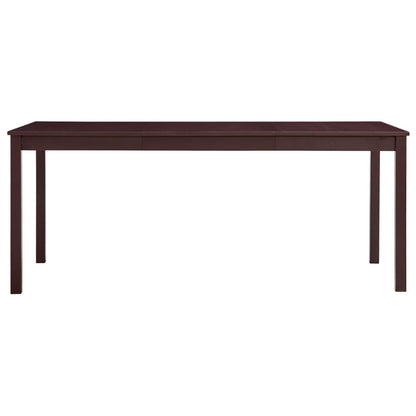 Dining Table Dark Brown 180x90x73 cm Pinewood
