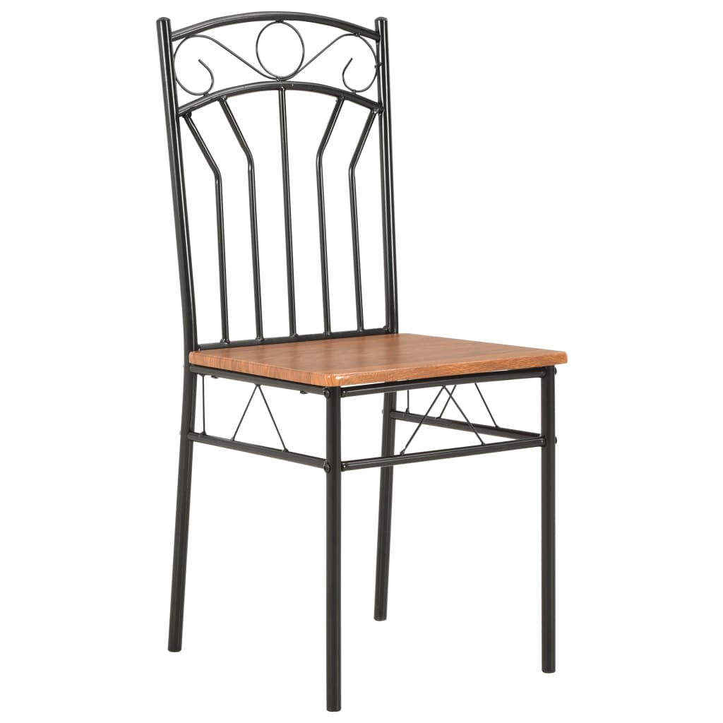 Dining Chairs 4 pcs Brown MDF