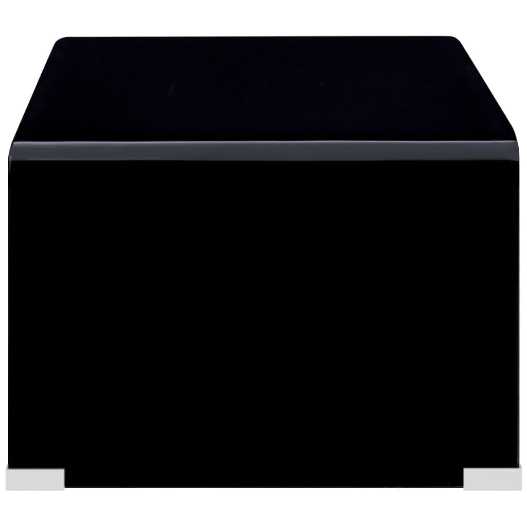 Coffee Table Black 98x45x31 cm Tempered Glass