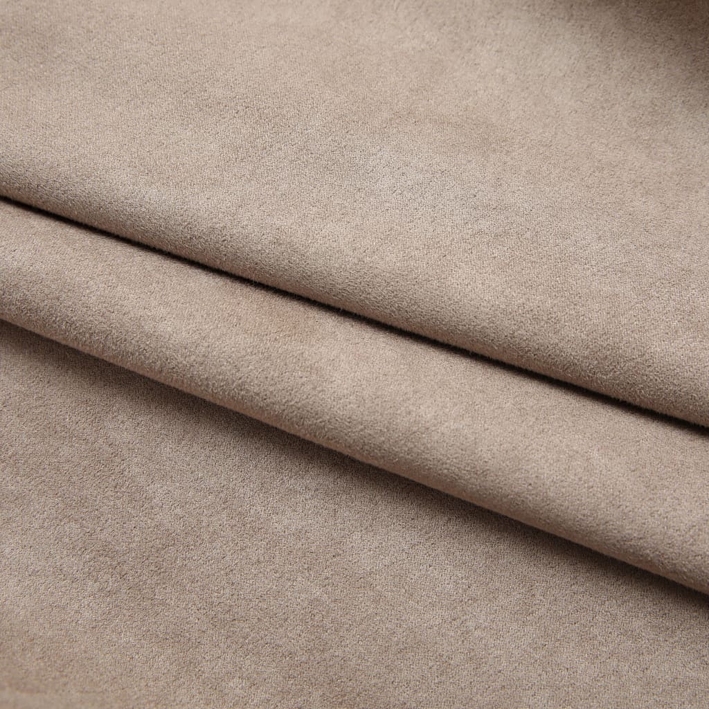 Blackout Curtains with Hooks 2 pcs Taupe 140x175 cm