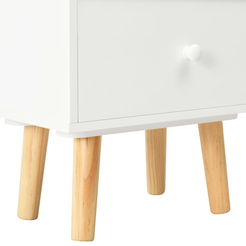 Bedside Cabinets 2 pcs White 40x30x50 cm Solid Pinewood