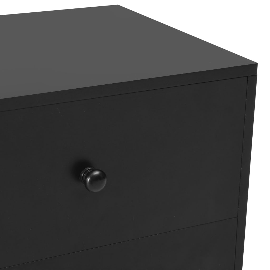 Bedside Cabinets 2 pcs Black 40x30x50 cm Solid Pinewood