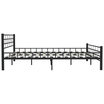 Bed Frame Black Steel 200x200 cm