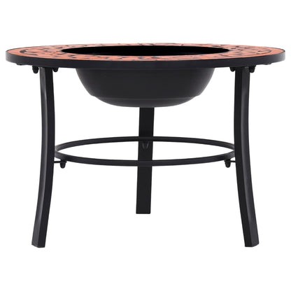 Mosaic Fire Pit Terracotta 68cm Ceramic