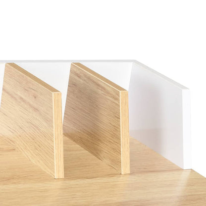 Desk White and Natural 80x50x84 cm