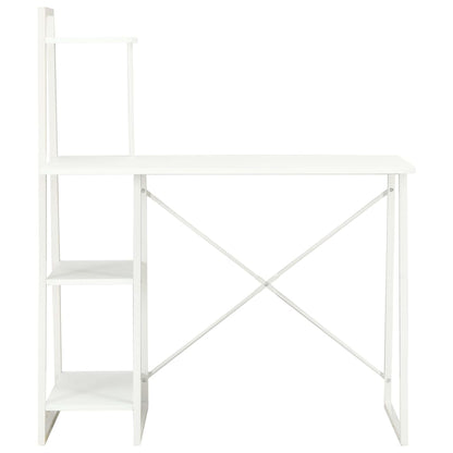 Desk with Shelving Unit White 102x50x117 cm