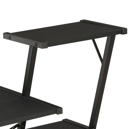 Desk with Shelf Black 116x50x93 cm