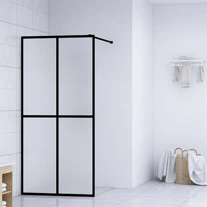 Walk-in Shower Screen Frosted Tempered Glass 118x190 cm