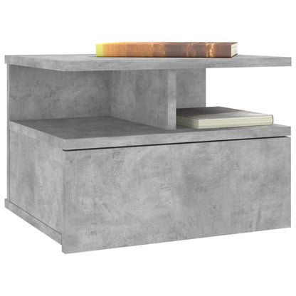 Floating Nightstands 2 pcs Concrete Grey 40x31x27cm Engineered Wood