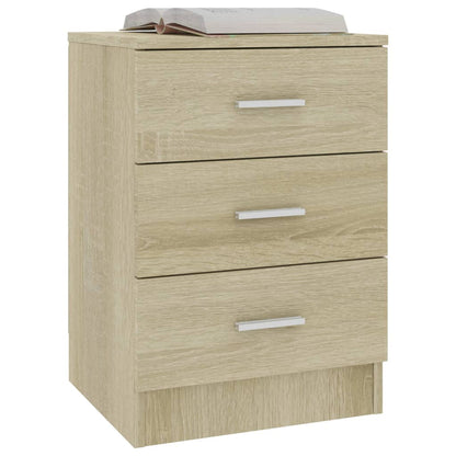 Bedside Cabinets 2 pcs Sonoma Oak 38x35x56 cm Engineered Wood