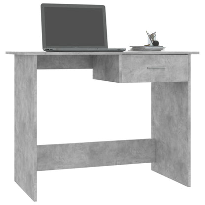 Desk Concrete Grey 100x50x76 cm Engineered Wood