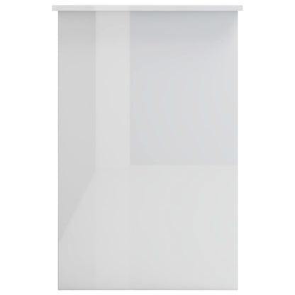 Desk High Gloss White 100x50x76 cm Engineered Wood