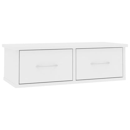 Wall-mounted Drawer Shelf White 60x26x18.5 cm Engineered Wood