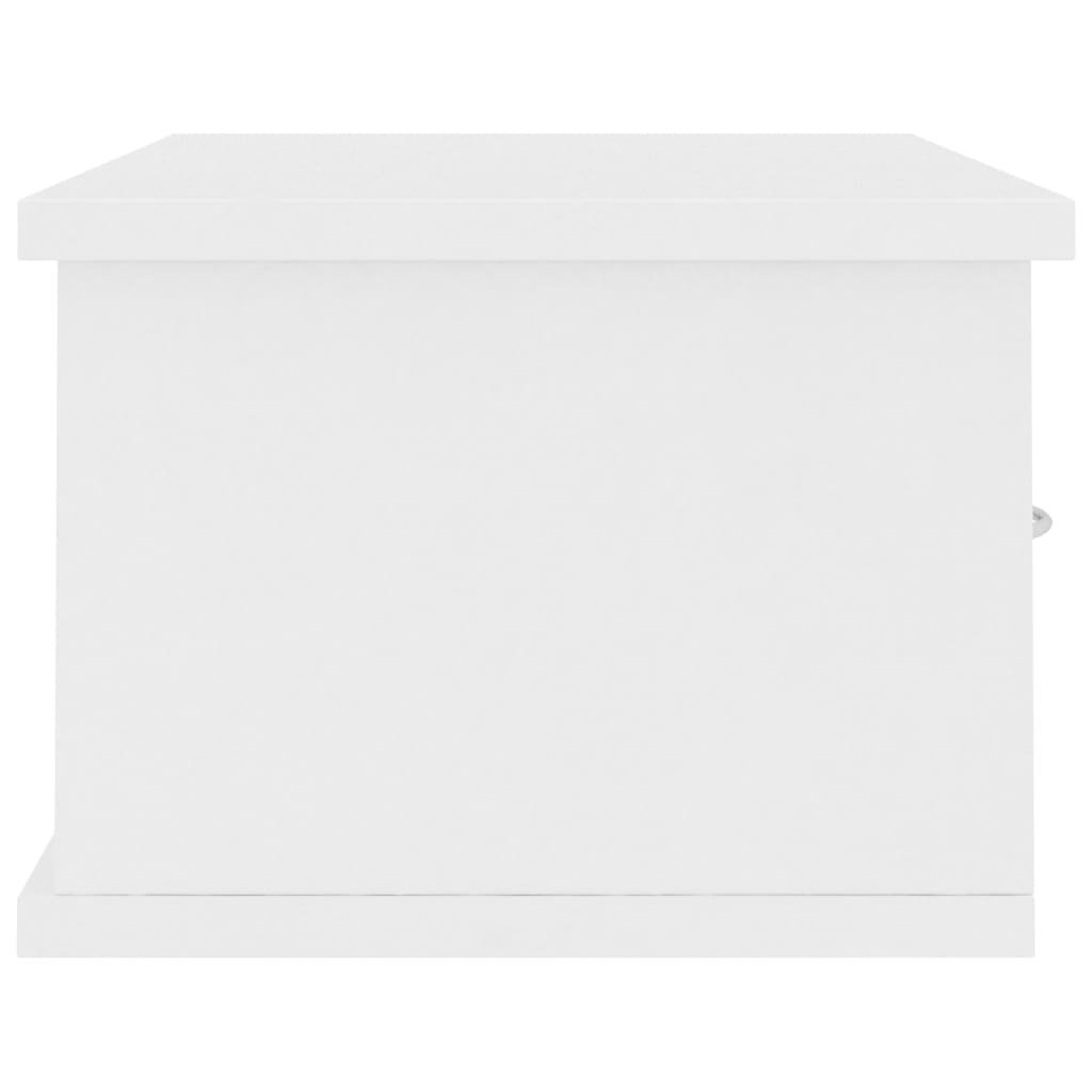Wall-mounted Drawer Shelf White 60x26x18.5 cm Engineered Wood