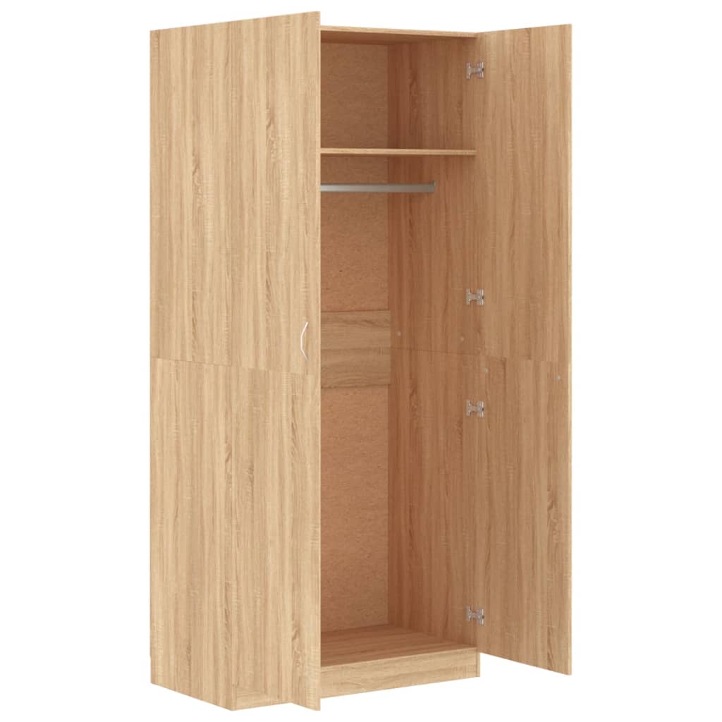 Wardrobe Sonoma Oak 90x52x200 cm Engineered Wood