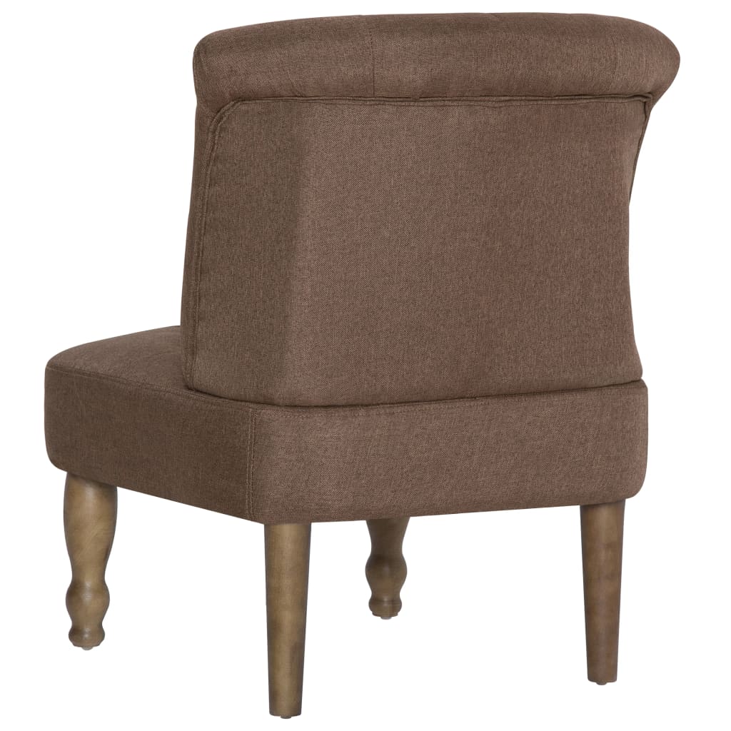 French Chairs 2 pcs Brown Fabric
