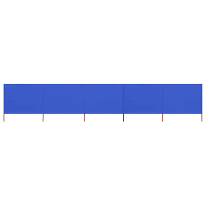 5-panel Wind Screen Fabric 600x80 cm Azure Blue