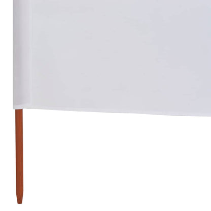 6-panel Wind Screen Fabric 800x120 cm Sand White