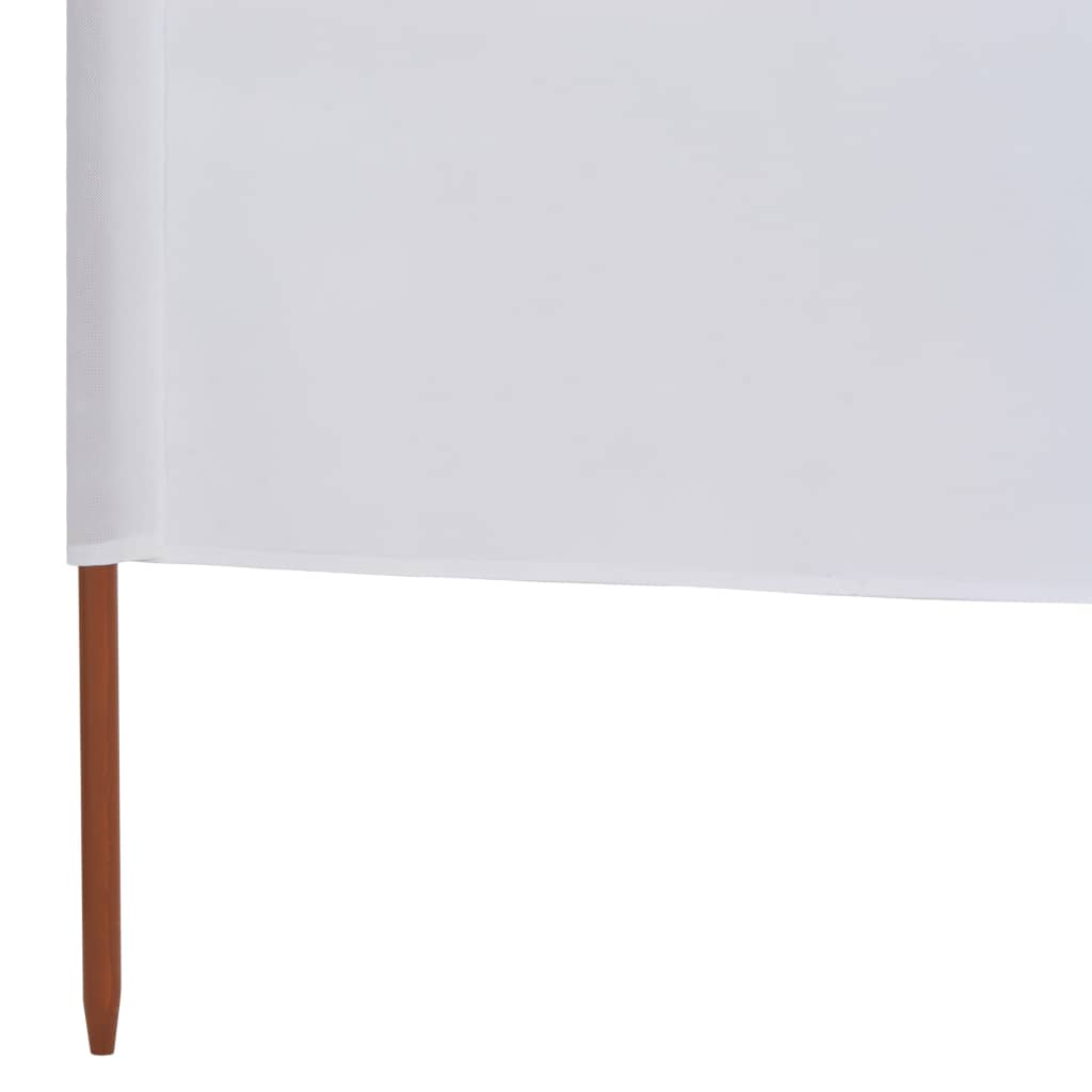 6-panel Wind Screen Fabric 800x160 cm Sand White