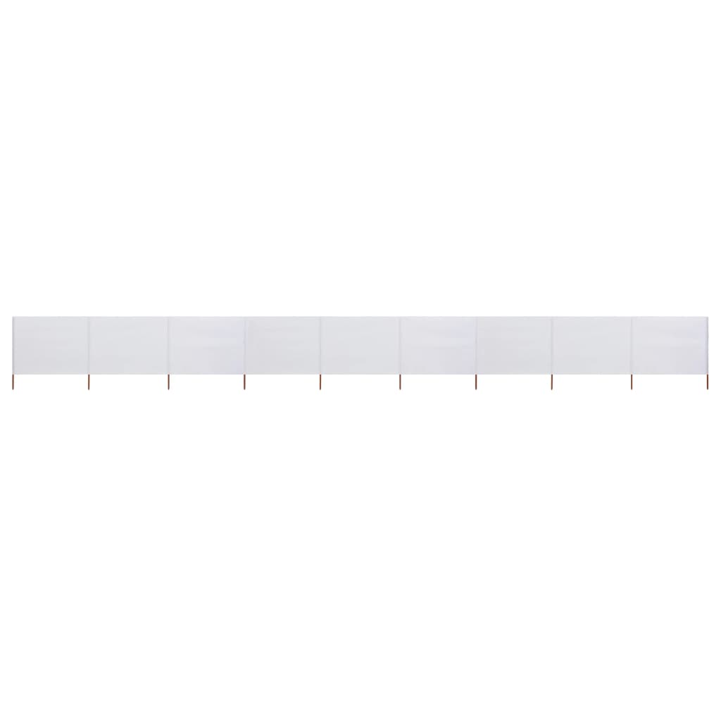 9-panel Wind Screen Fabric 1200x120 cm Sand White