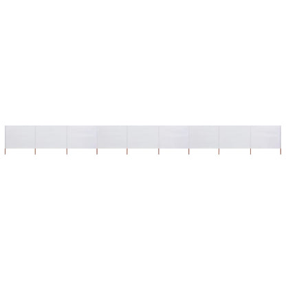 9-panel Wind Screen Fabric 1200x120 cm Sand White
