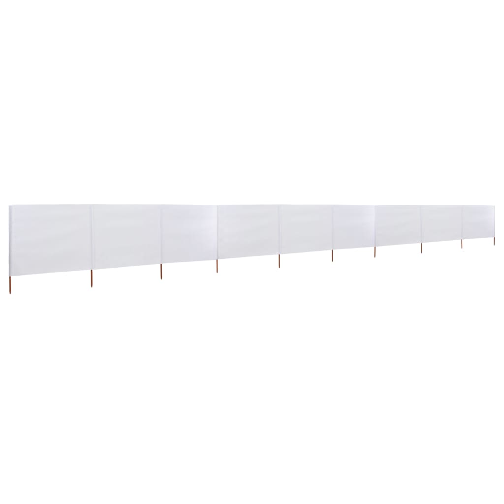 9-panel Wind Screen Fabric 1200x120 cm Sand White