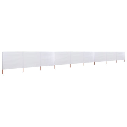 9-panel Wind Screen Fabric 1200x120 cm Sand White