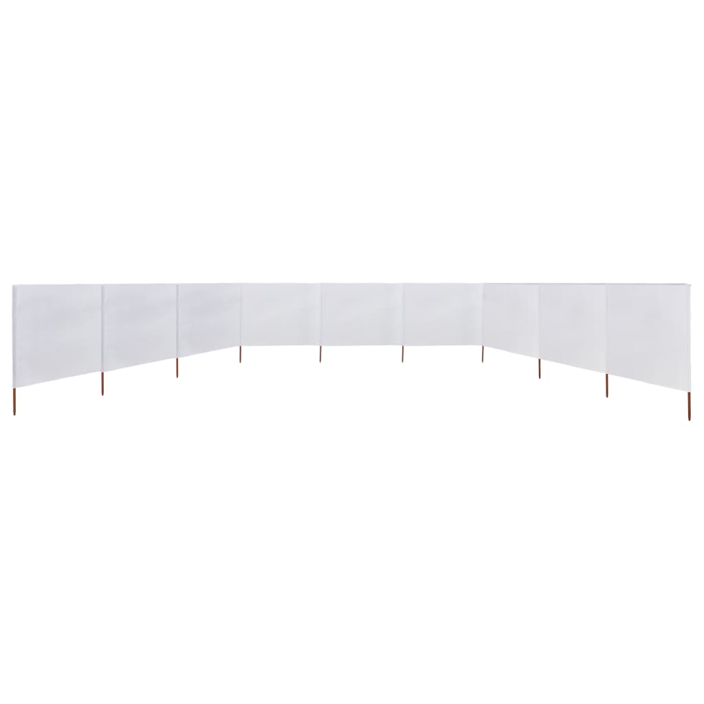 9-panel Wind Screen Fabric 1200x120 cm Sand White