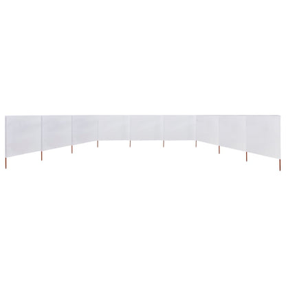 9-panel Wind Screen Fabric 1200x120 cm Sand White