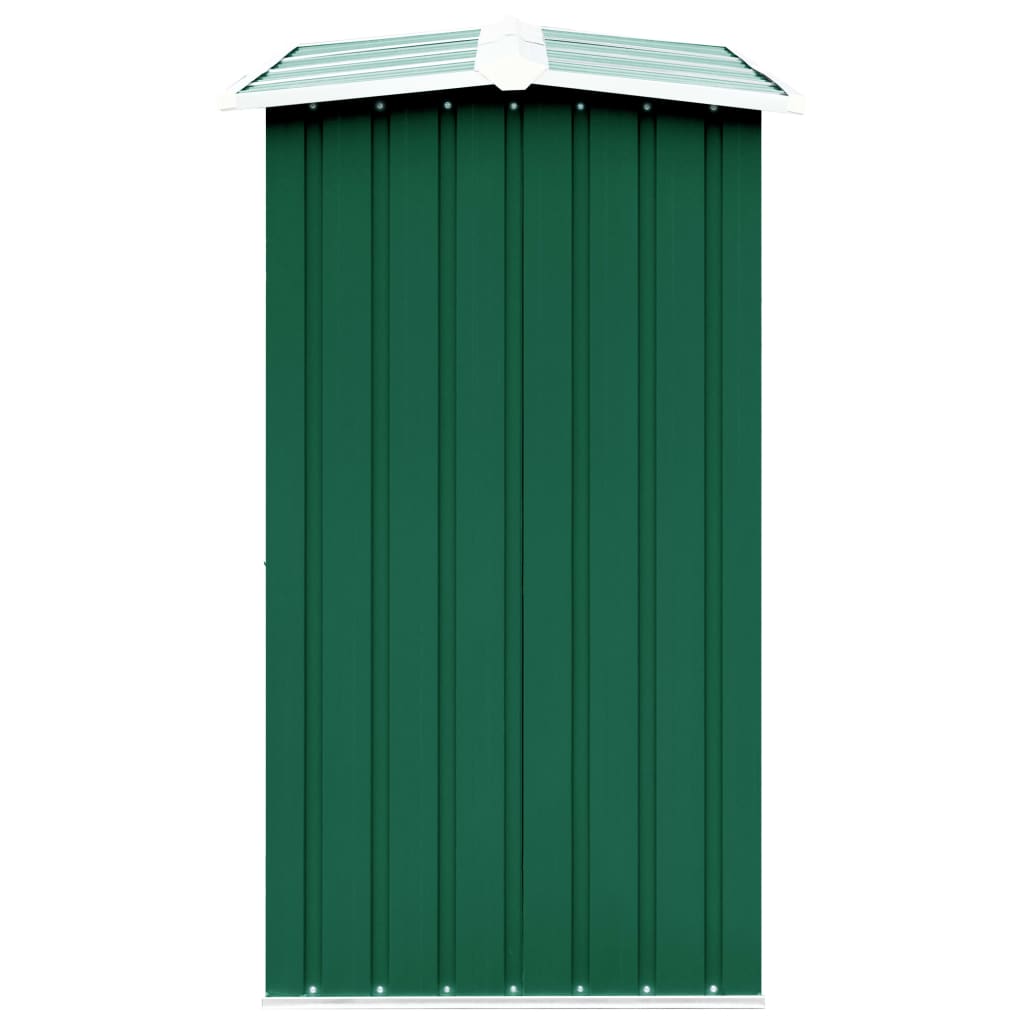 Garden Log Storage Shed Galvanised Steel 330x92x153 cm Green