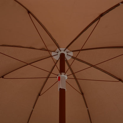 Parasol with Steel Pole 240 cm Taupe