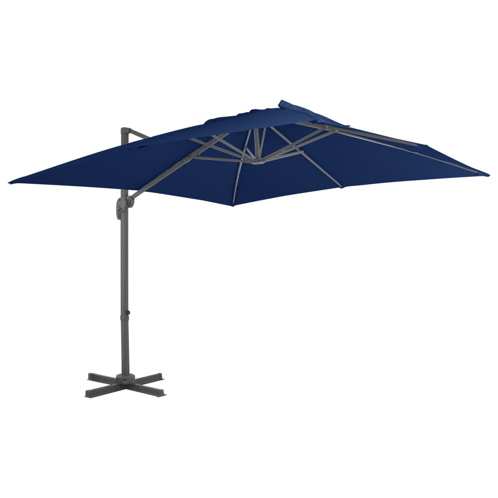 Cantilever Umbrella with Aluminium Pole 3x3 m Azure Blue
