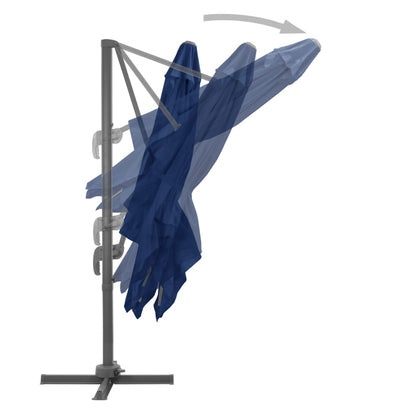 Cantilever Umbrella with Aluminium Pole 3x3 m Azure Blue